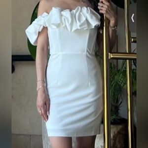 Elegant White Off-Shoulder Dress